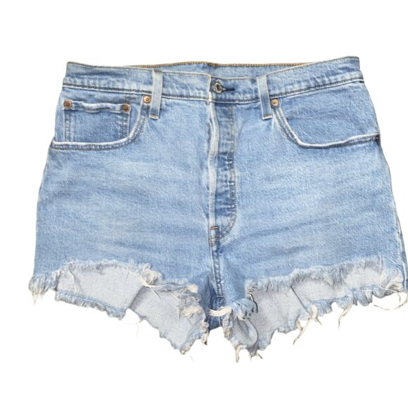 Levi's Pants - Sz.32*Levi's--501*Light Blue Wash Cut-off Frayed Shorts--Button-Fly